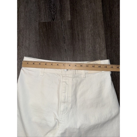 Universal Thread Women's High-Rise Sailor Wide Leg Ankle Jeans in White Size 8 - Picture 4 of 9